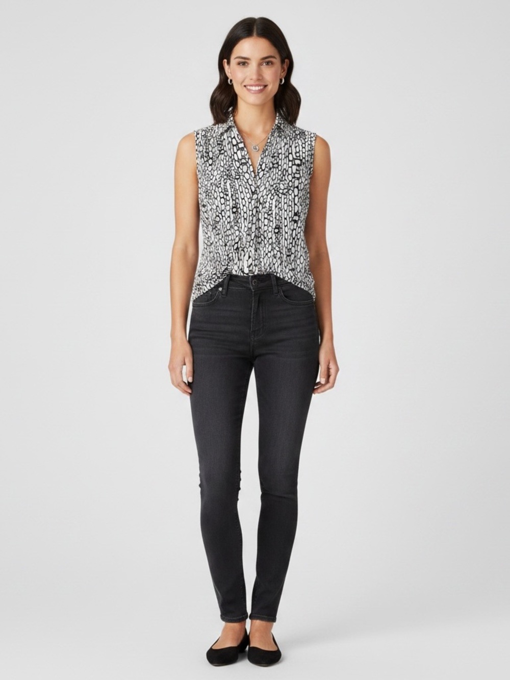 Jones New York Women's Black High-Rise Skinny Jeans